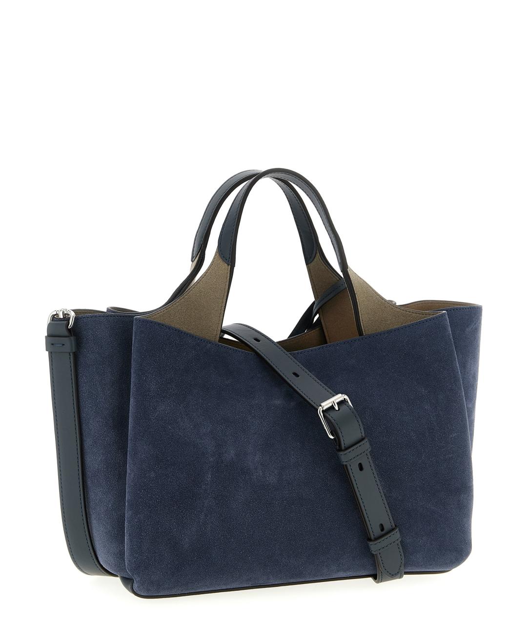 TOD'S Синяя замшевая сумка тоут, фото 2