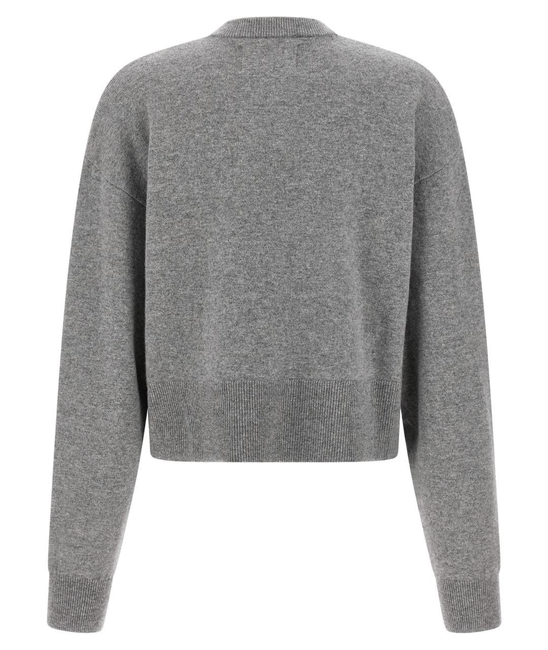 EXTREME CASHMERE Серый шерстяной кардиган, фото 2