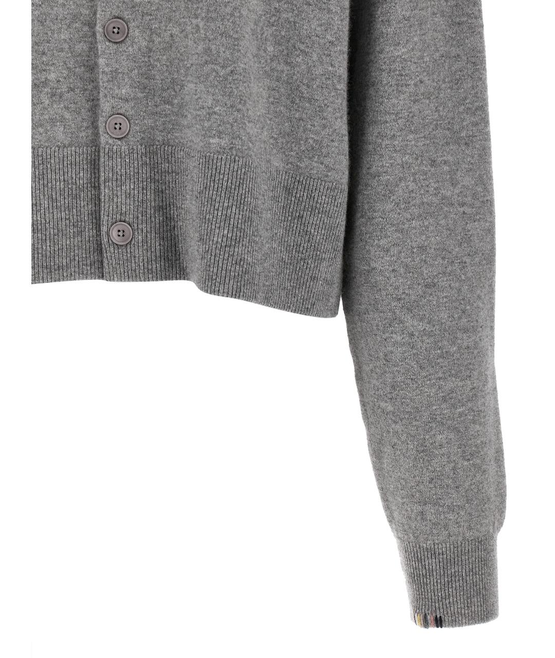 EXTREME CASHMERE Серый шерстяной кардиган, фото 4