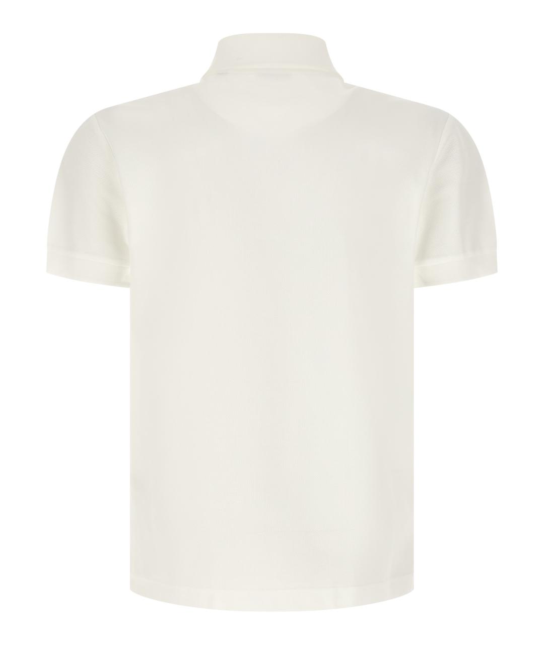 BURBERRY Бежевое хлопковое поло с коротким рукавом, фото 2