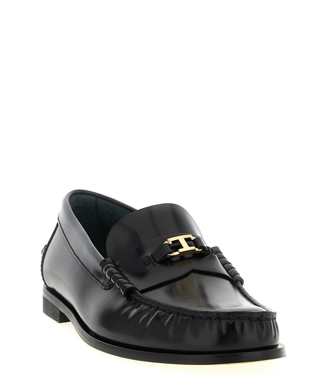 TOD'S Черные кожаные лоферы, фото 2