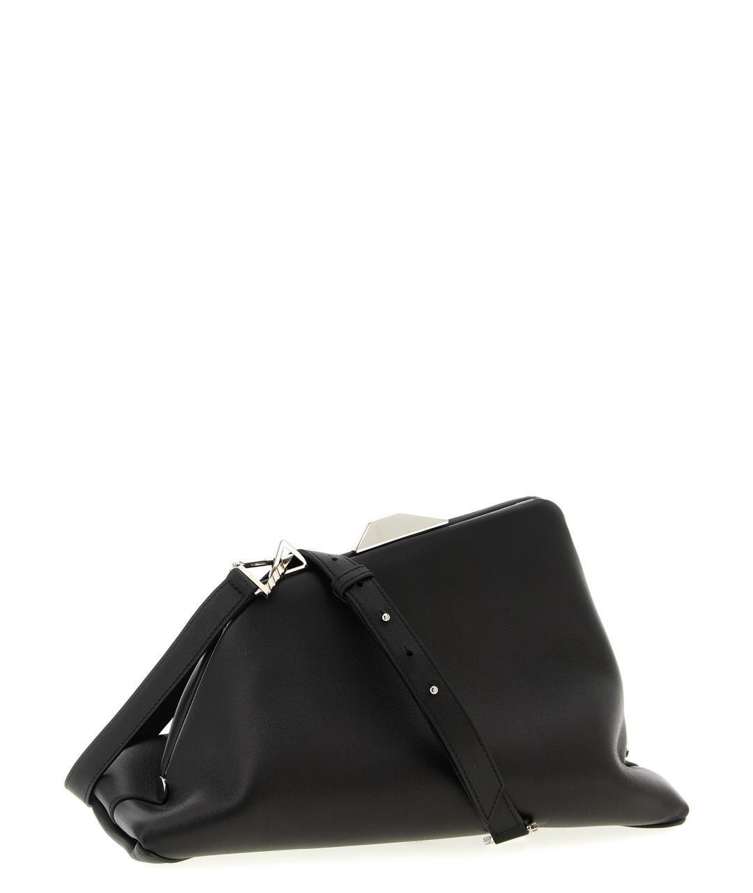 THE ATTICO Черная кожаная сумка через плечо, фото 2