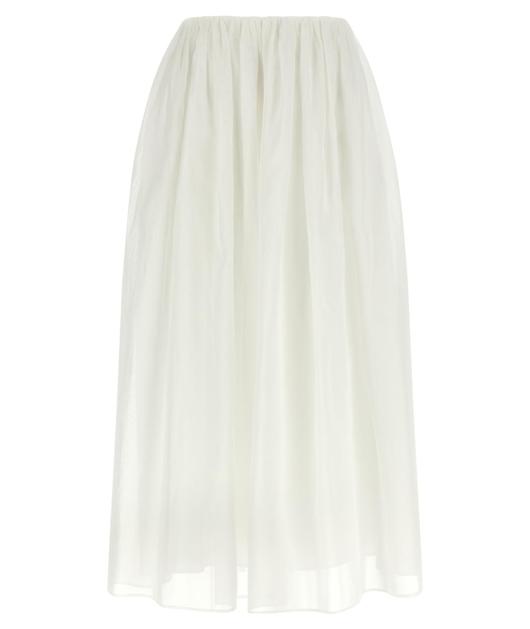 BRUNELLO CUCINELLI Белая хлопковая юбка миди, фото 1