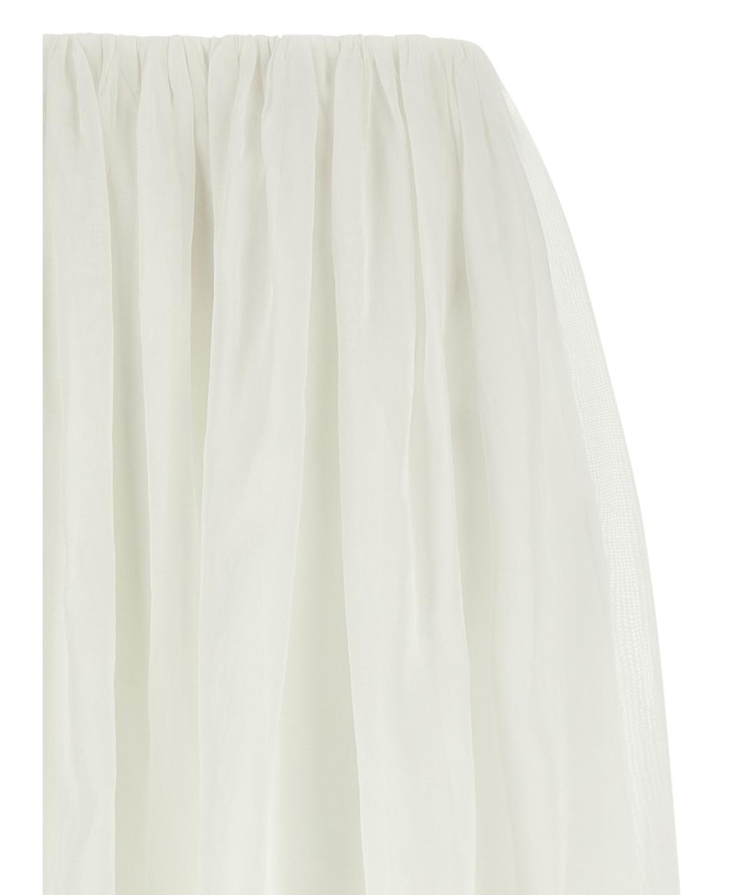 BRUNELLO CUCINELLI Белая хлопковая юбка миди, фото 3