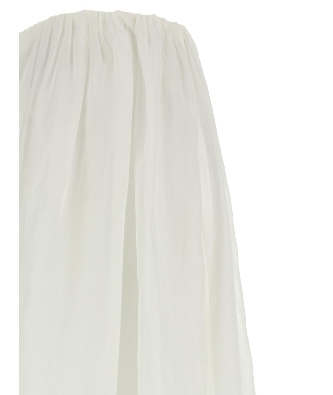 BRUNELLO CUCINELLI Белая хлопковая юбка миди, фото 4