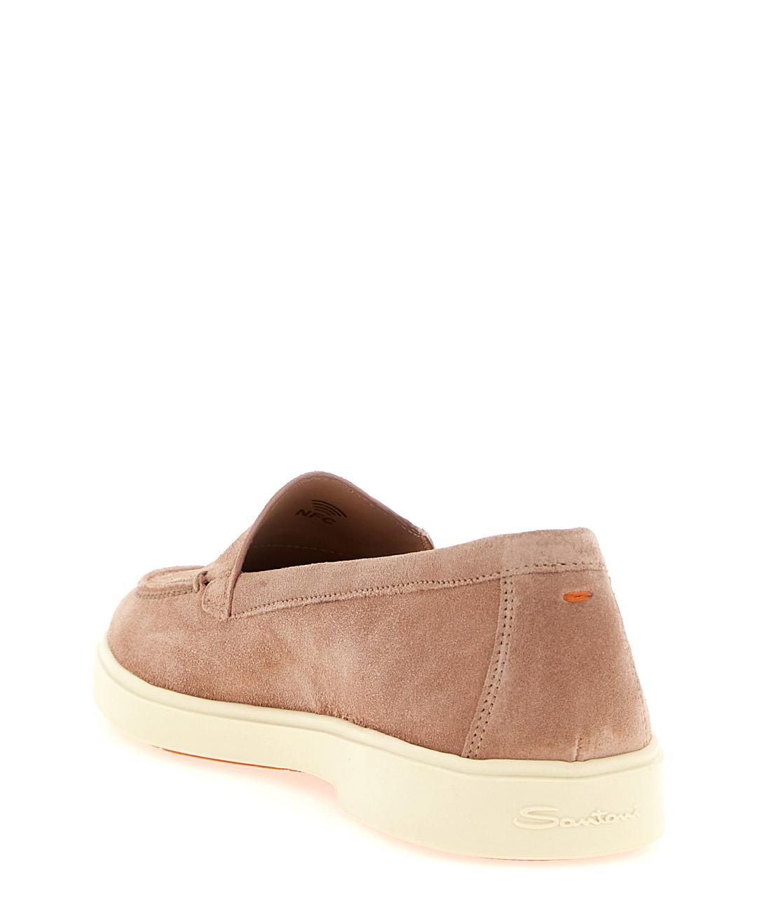 SANTONI Розовые замшевые лоферы, фото 3