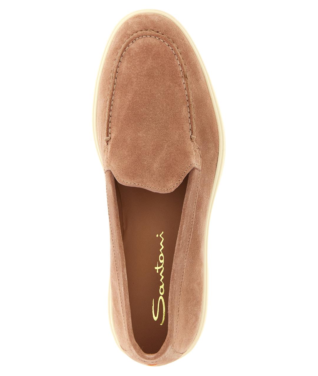SANTONI Розовые замшевые лоферы, фото 4
