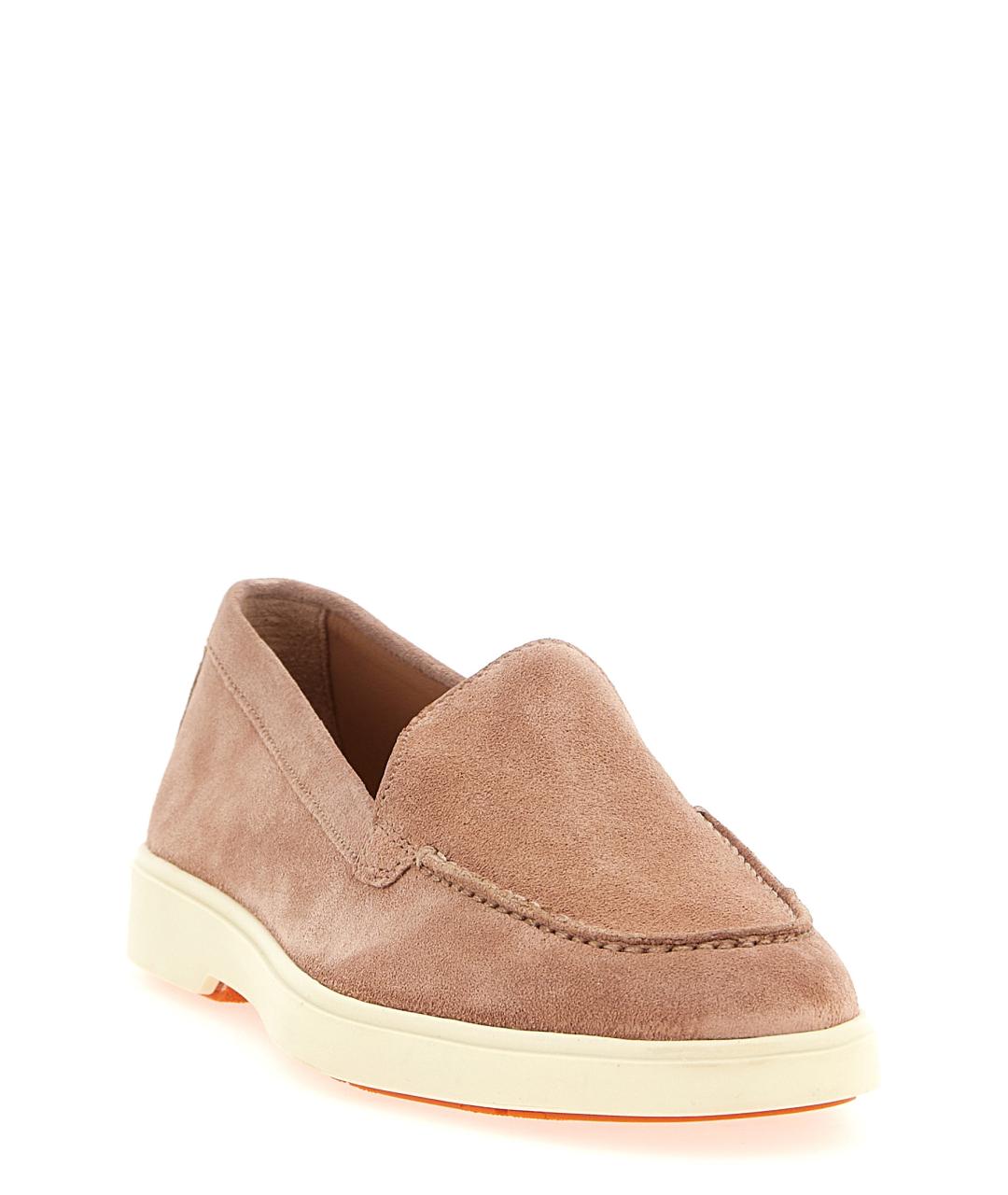 SANTONI Розовые замшевые лоферы, фото 2