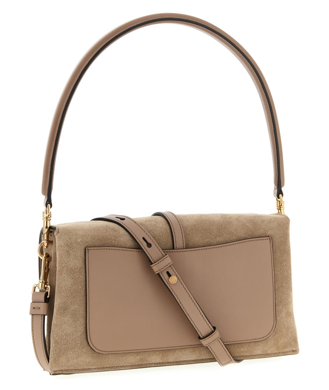 TOD'S Бежевая замшевая сумка через плечо, фото 2