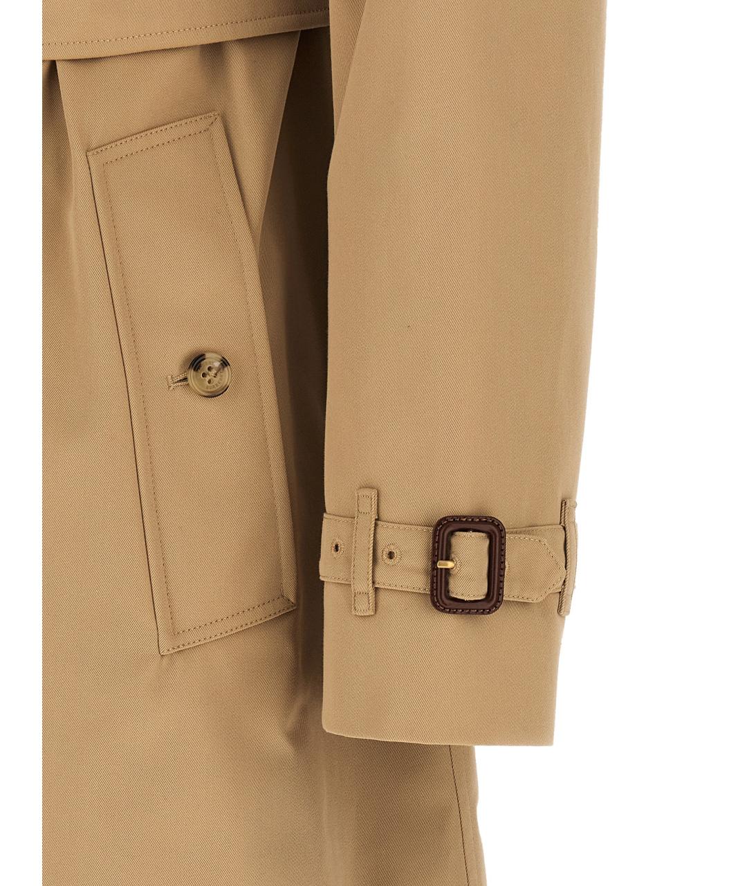 BURBERRY Бежевый хлопковый тренч/плащ, фото 4