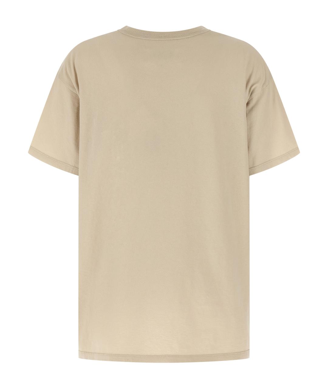 MAISON MARGIELA Бежевая хлопковая футболка, фото 2