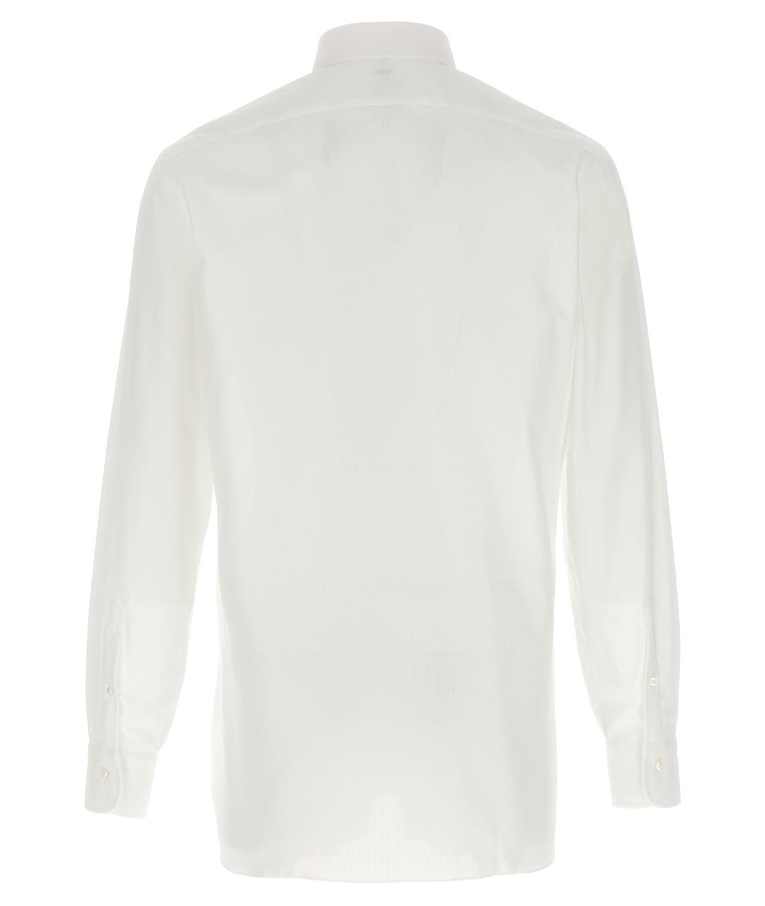 BARBA Белая хлопковая кэжуал рубашка, фото 2