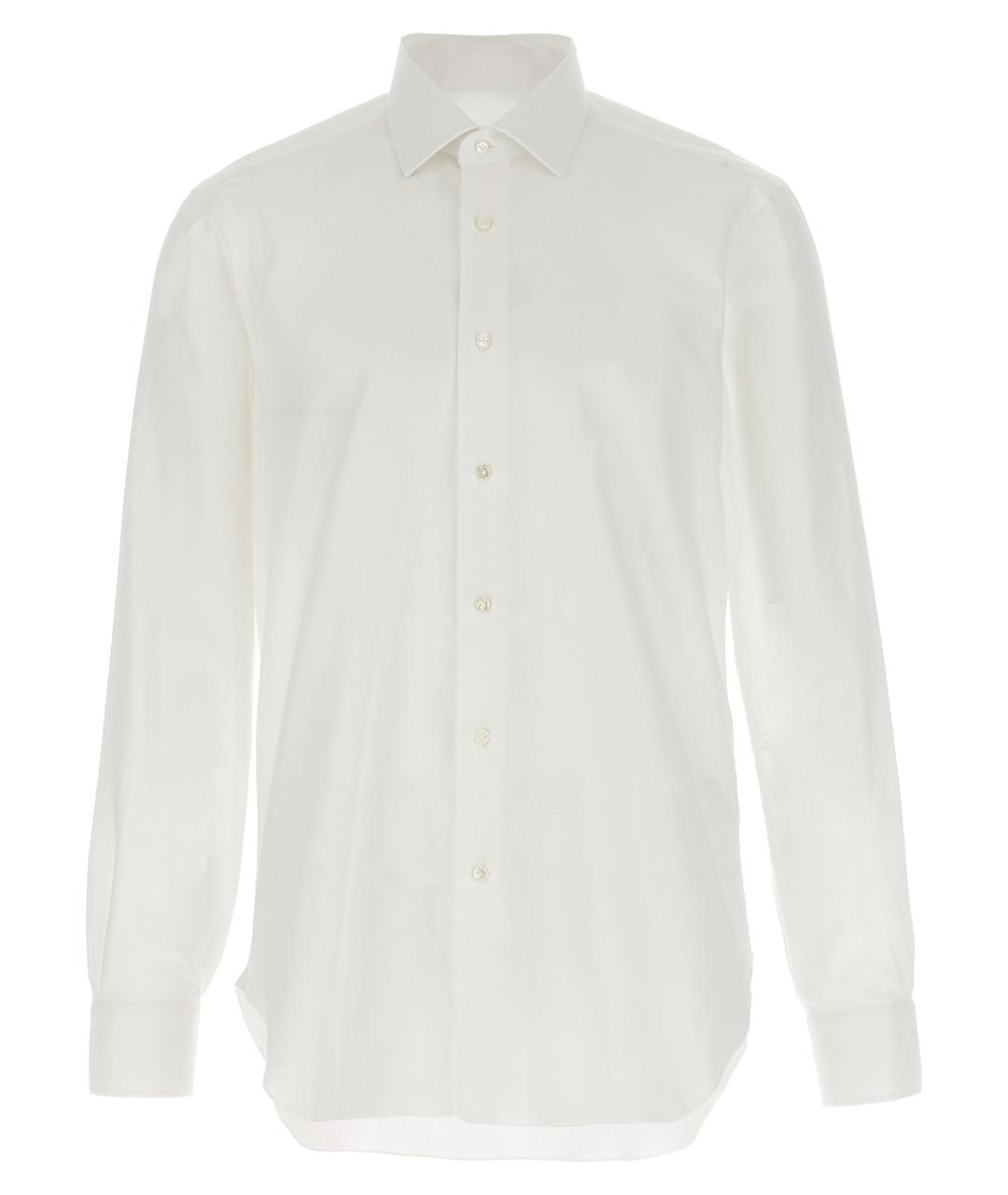 BARBA Белая хлопковая кэжуал рубашка, фото 1