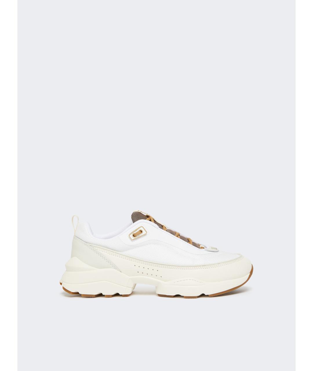 MAX MARA Белые кожаные кроссовки, фото 7