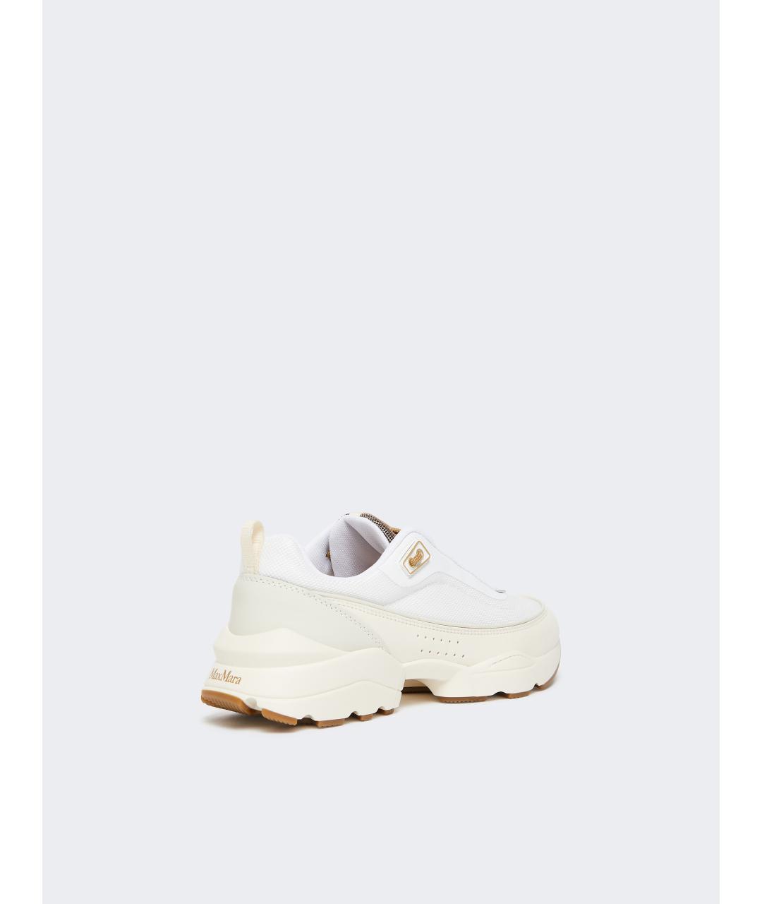 MAX MARA Белые кожаные кроссовки, фото 6