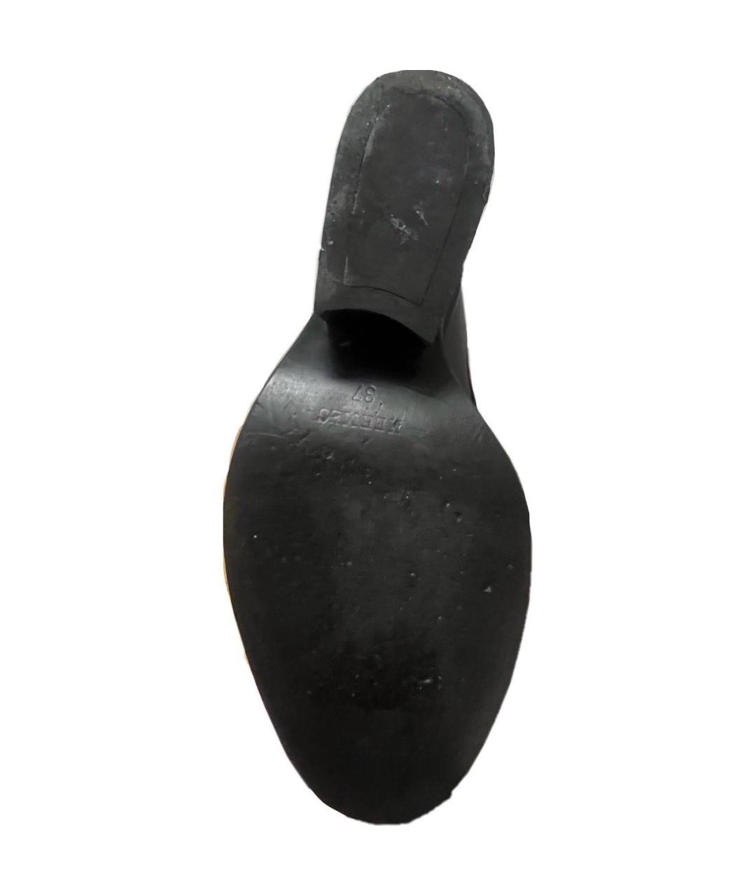 HERMES Черные сапоги из лакированной кожи, фото 6