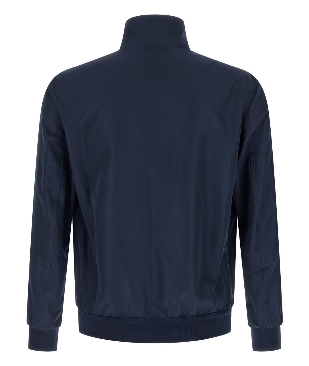 KITON Темно-синяя синтетическая куртка, фото 2