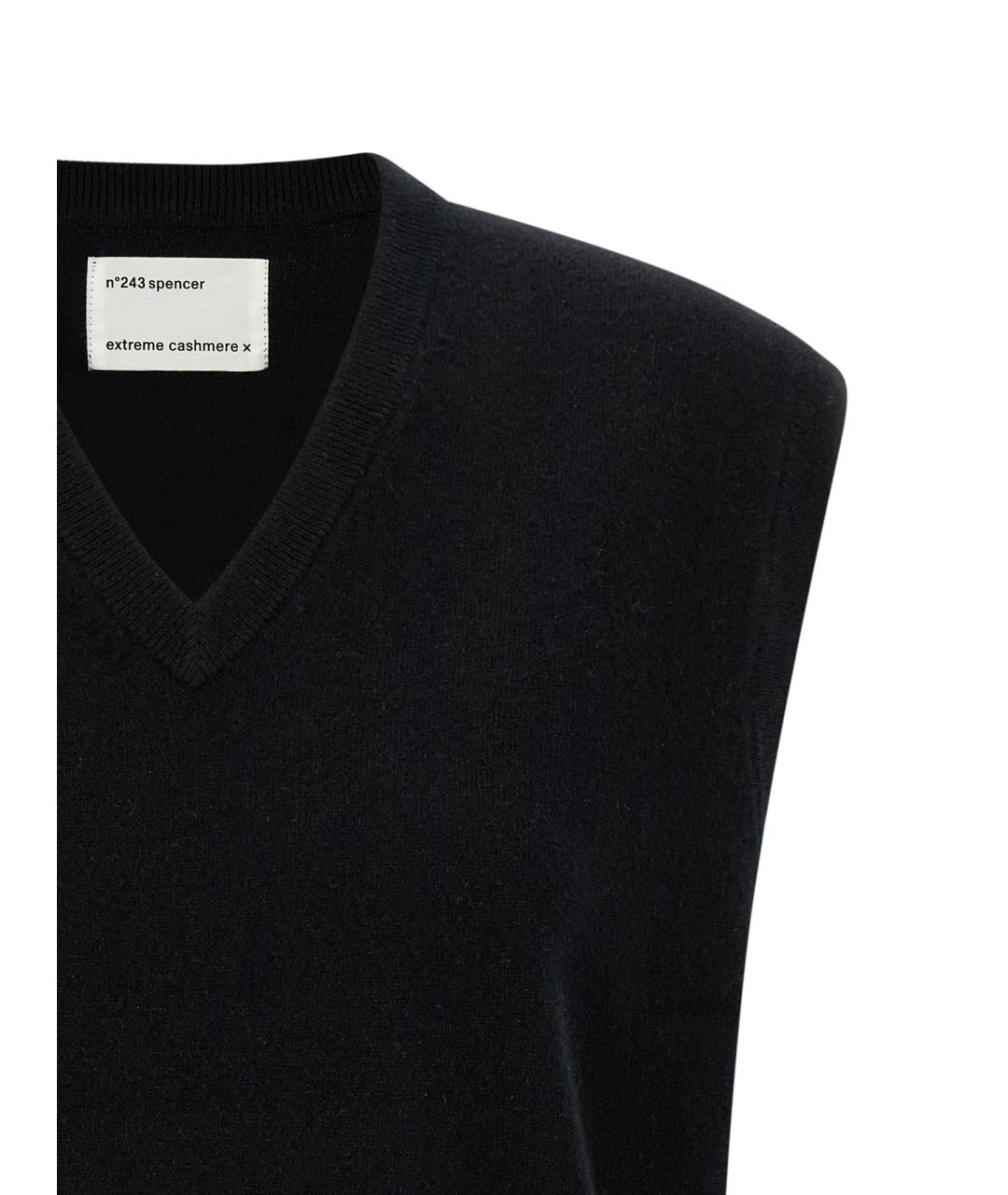 EXTREME CASHMERE Черная кашемировая жилетка, фото 3