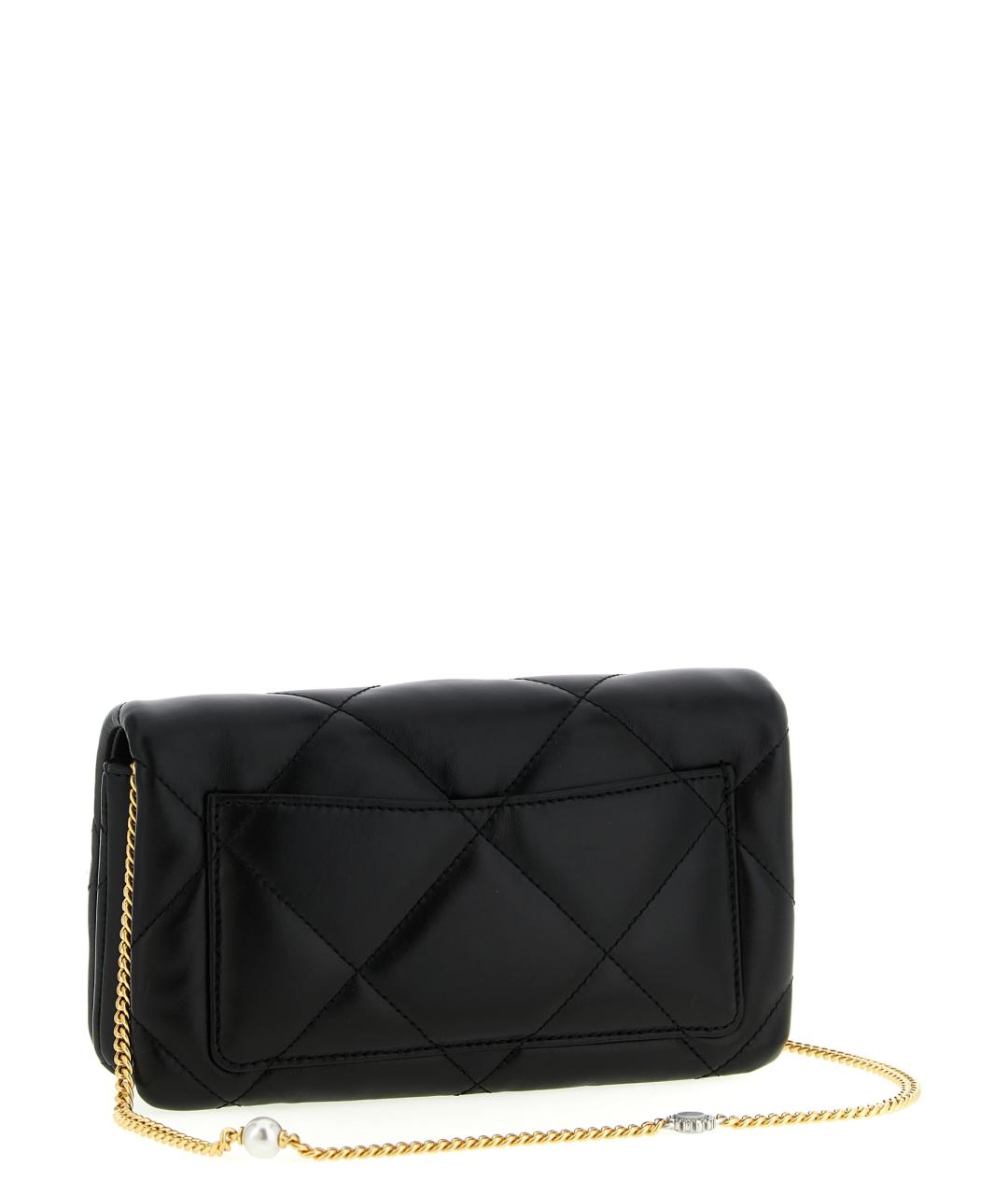 TORY BURCH Черный кожаный кошелек, фото 2