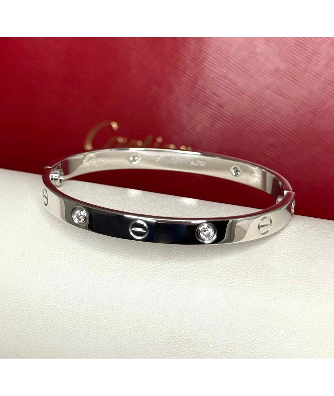 CARTIER Серебрянный браслет из белого золота, фото 4