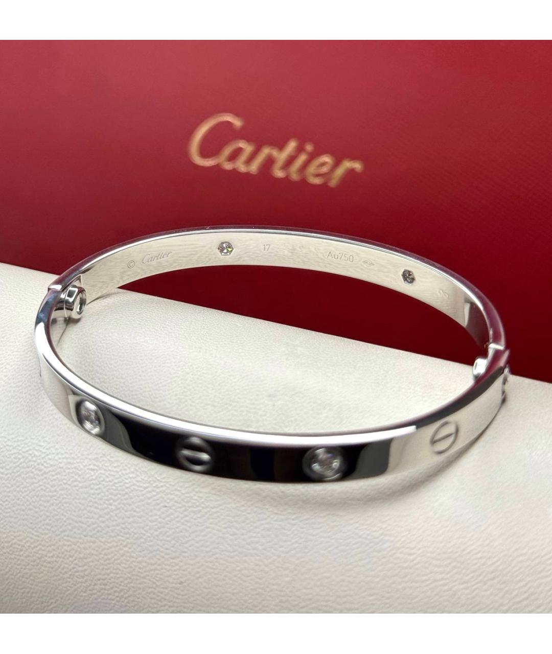 CARTIER Серебрянный браслет из белого золота, фото 3
