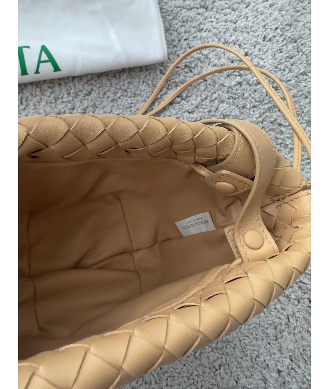 BOTTEGA VENETA Бежевая кожаная сумка через плечо, фото 7