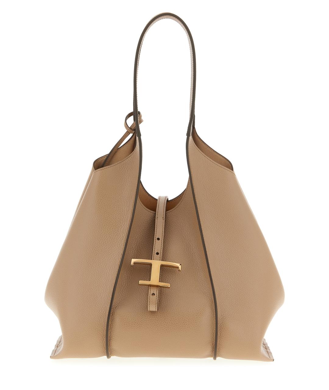 TOD'S Бежевая кожаная сумка через плечо, фото 1