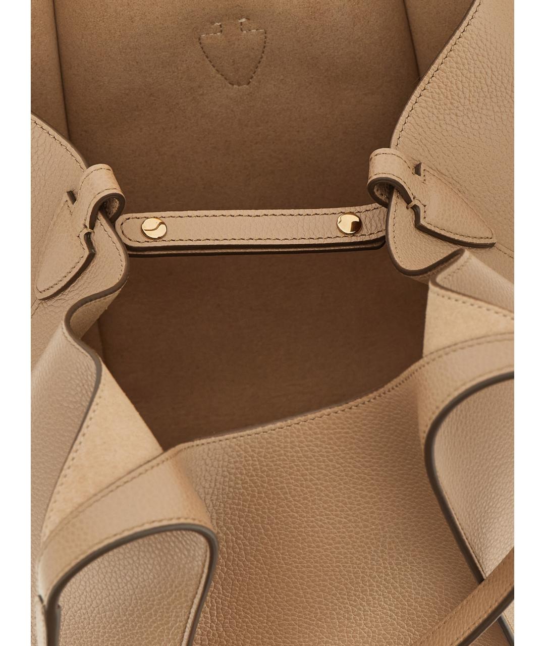 TOD'S Бежевая кожаная сумка через плечо, фото 4