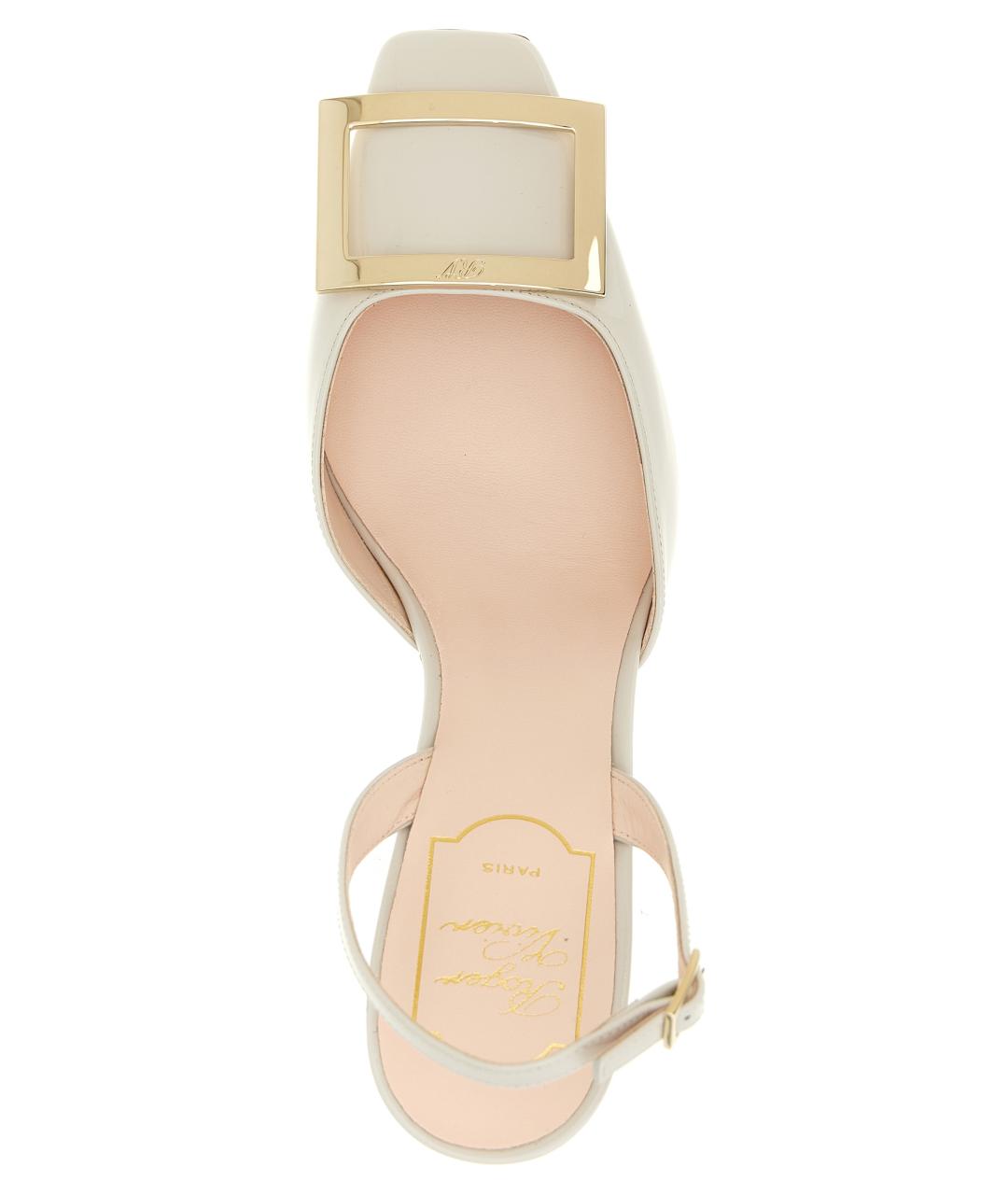 ROGER VIVIER Белые кожаные туфли, фото 4