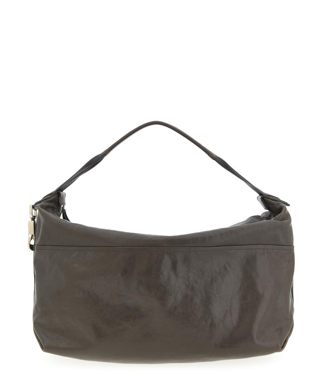 LEMAIRE Коричневая кожаная сумка через плечо, фото 1