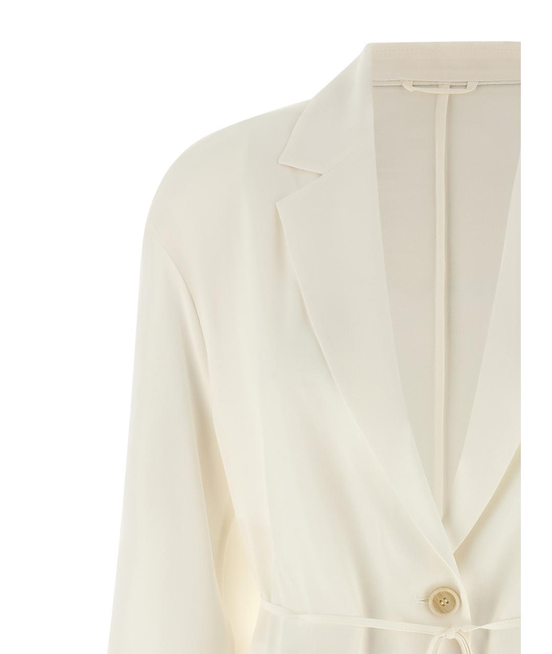 BRUNELLO CUCINELLI Бежевый шелковый жакет/пиджак, фото 3