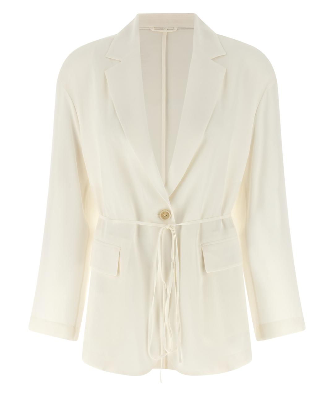 BRUNELLO CUCINELLI Бежевый шелковый жакет/пиджак, фото 1