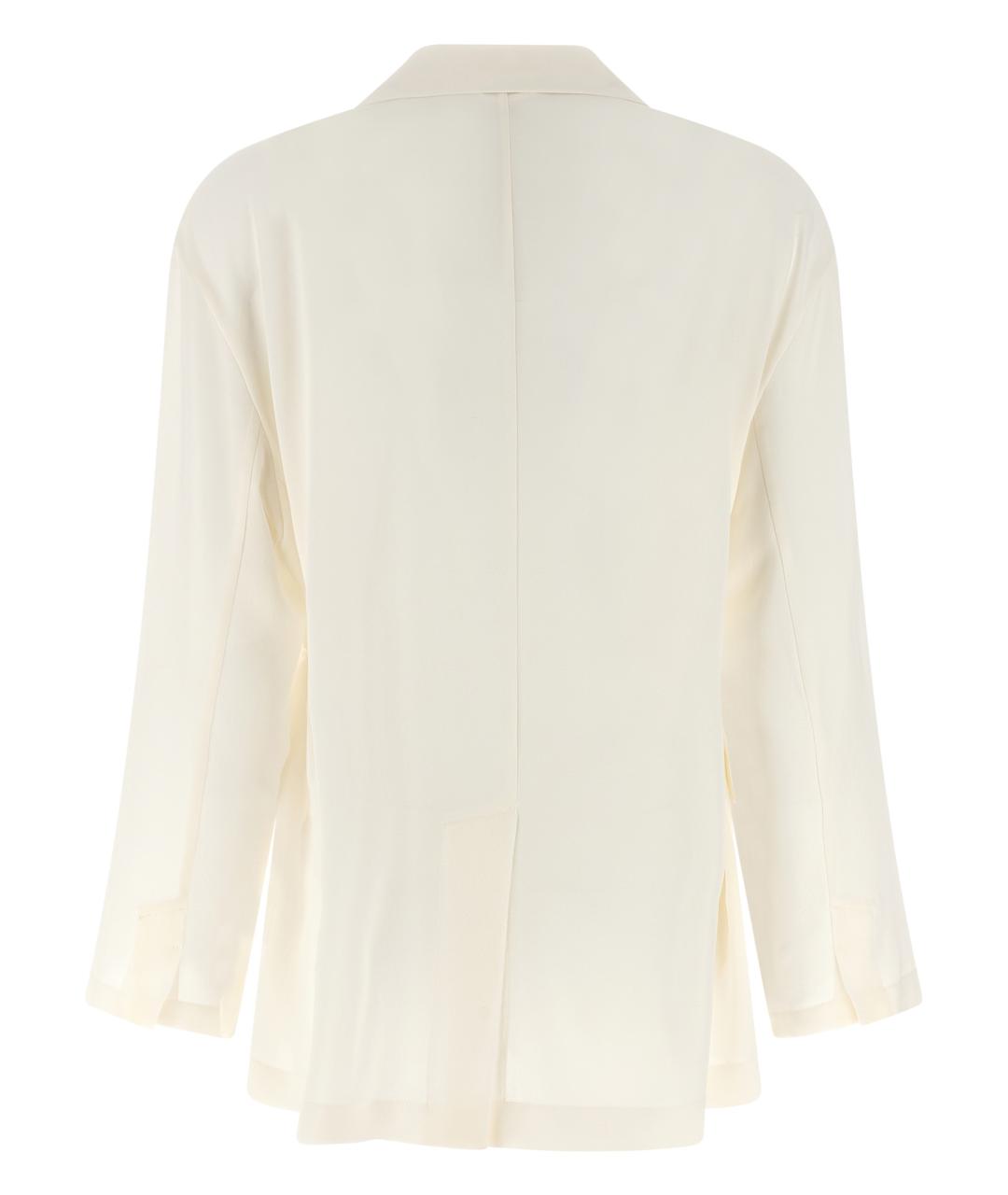 BRUNELLO CUCINELLI Бежевый шелковый жакет/пиджак, фото 2