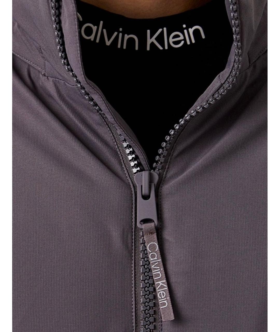 CALVIN KLEIN Серая полиэстеровая куртка, фото 5