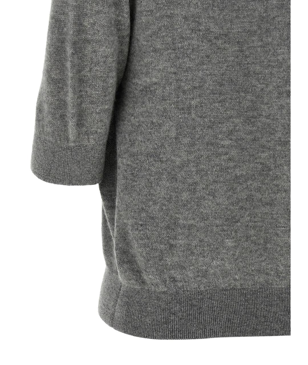 KHAITE Серый кашемировый джемпер / свитер, фото 4