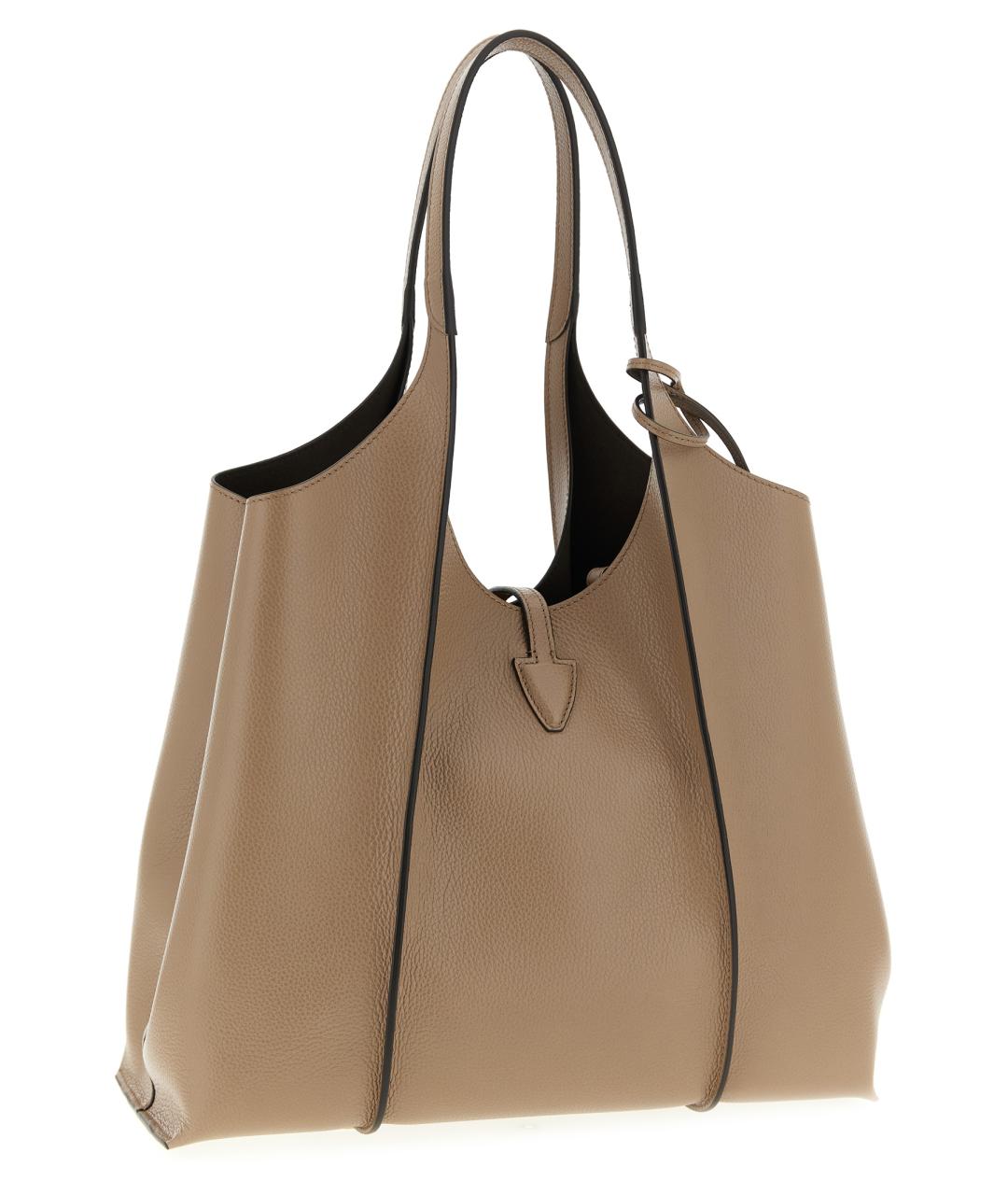 TOD'S Бежевая кожаная сумка через плечо, фото 2