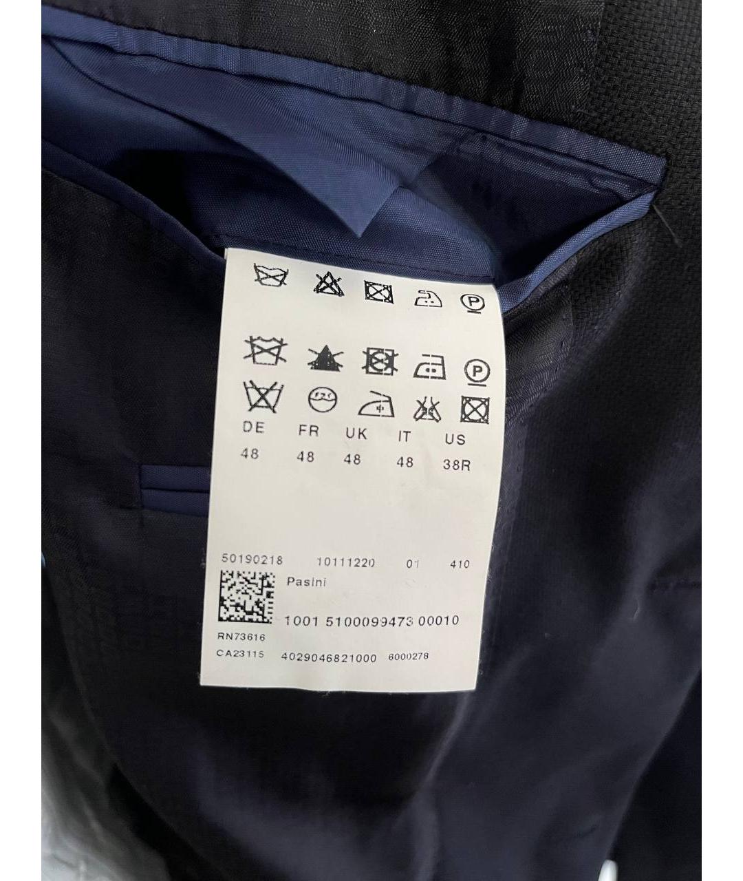 HUGO BOSS Темно-синий шерстяной пиджак, фото 9