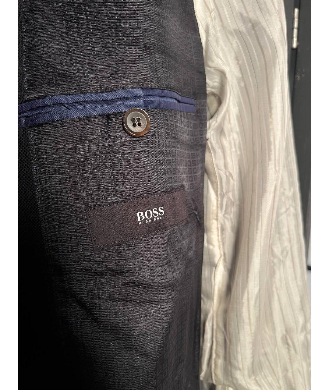 HUGO BOSS Темно-синий шерстяной пиджак, фото 7