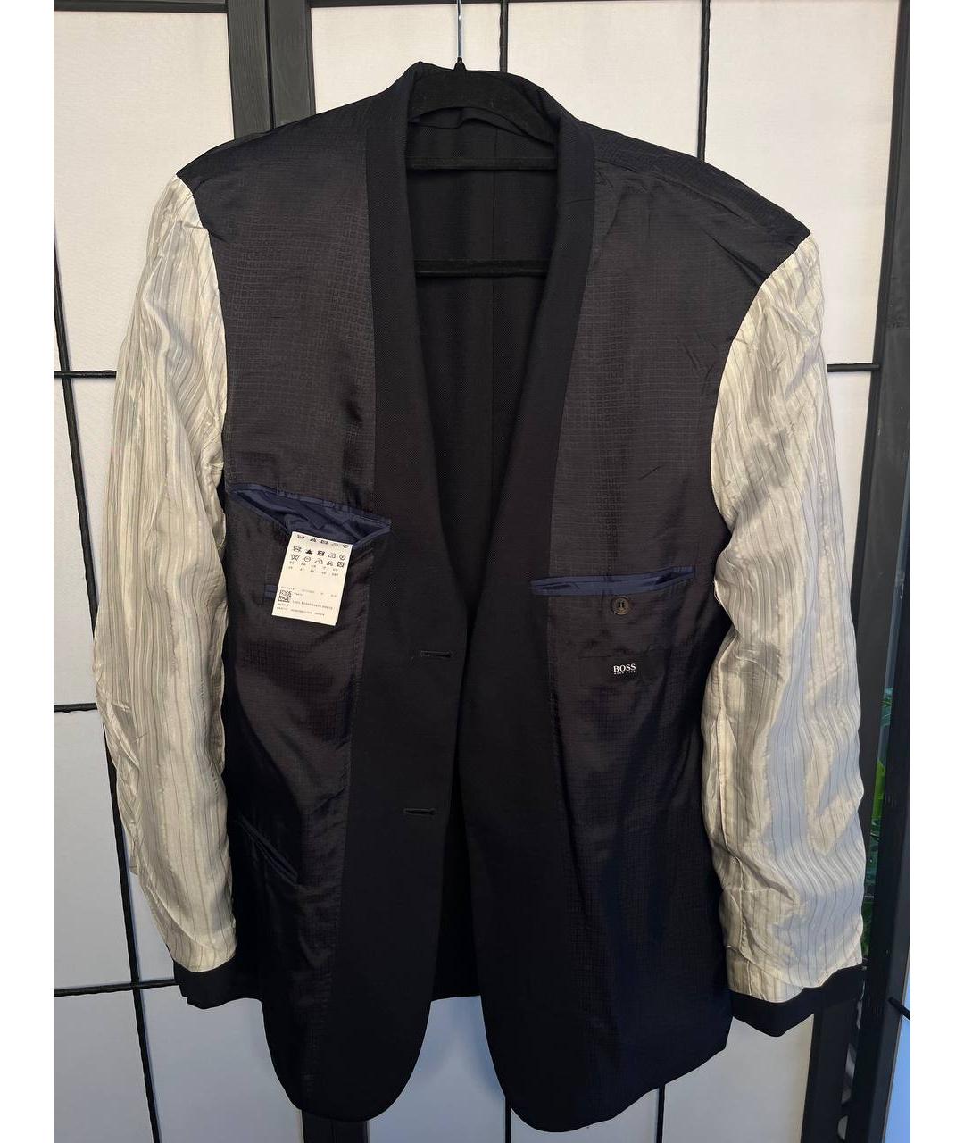 HUGO BOSS Темно-синий шерстяной пиджак, фото 6