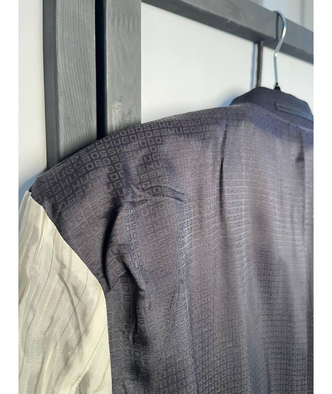 HUGO BOSS Темно-синий шерстяной пиджак, фото 8