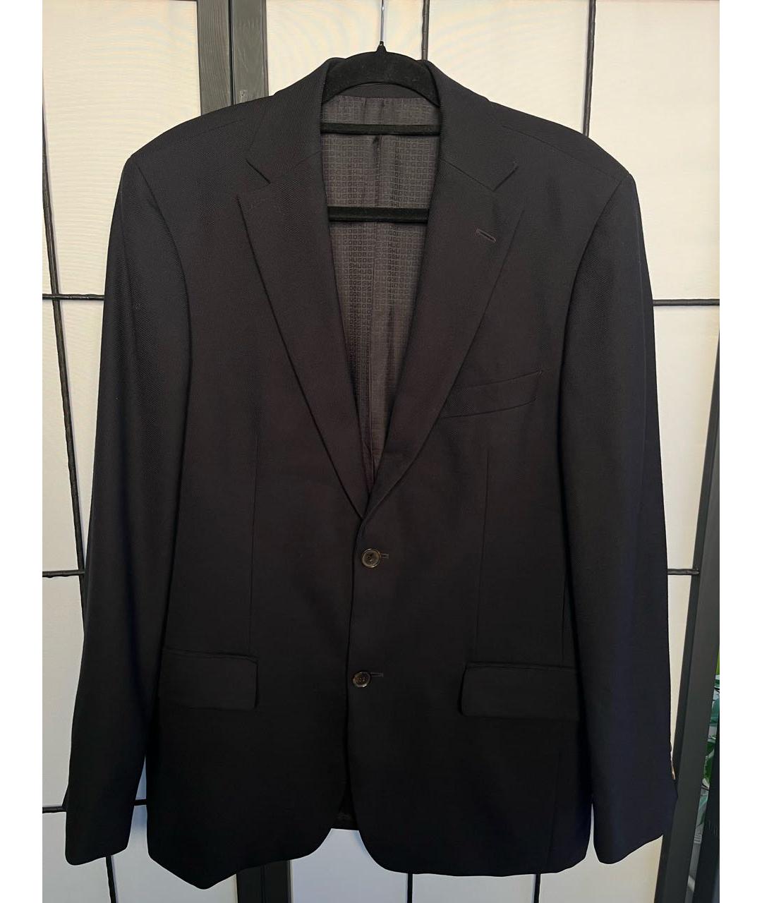 HUGO BOSS Темно-синий шерстяной пиджак, фото 10