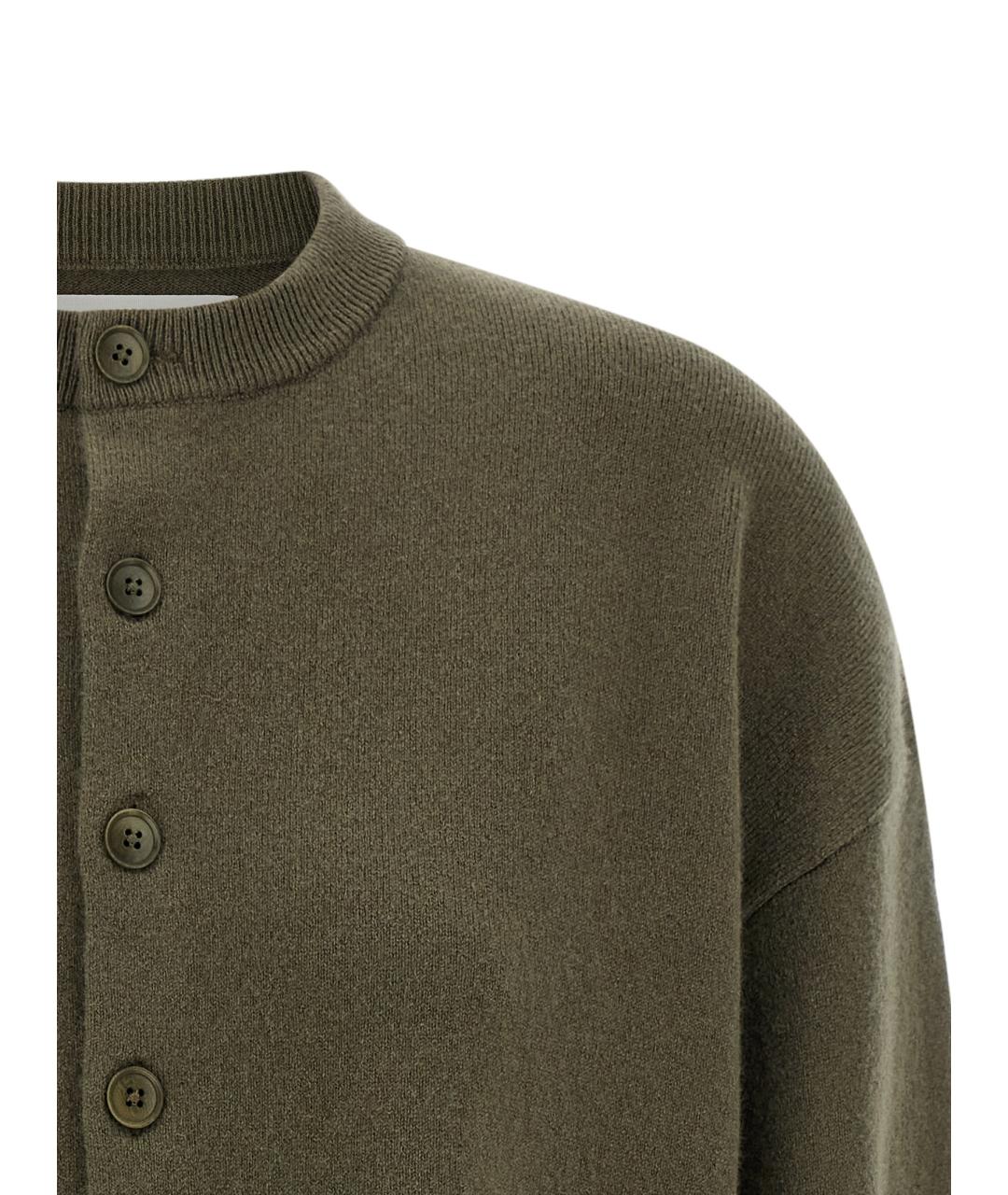 EXTREME CASHMERE Зеленый кашемировый кардиган, фото 3