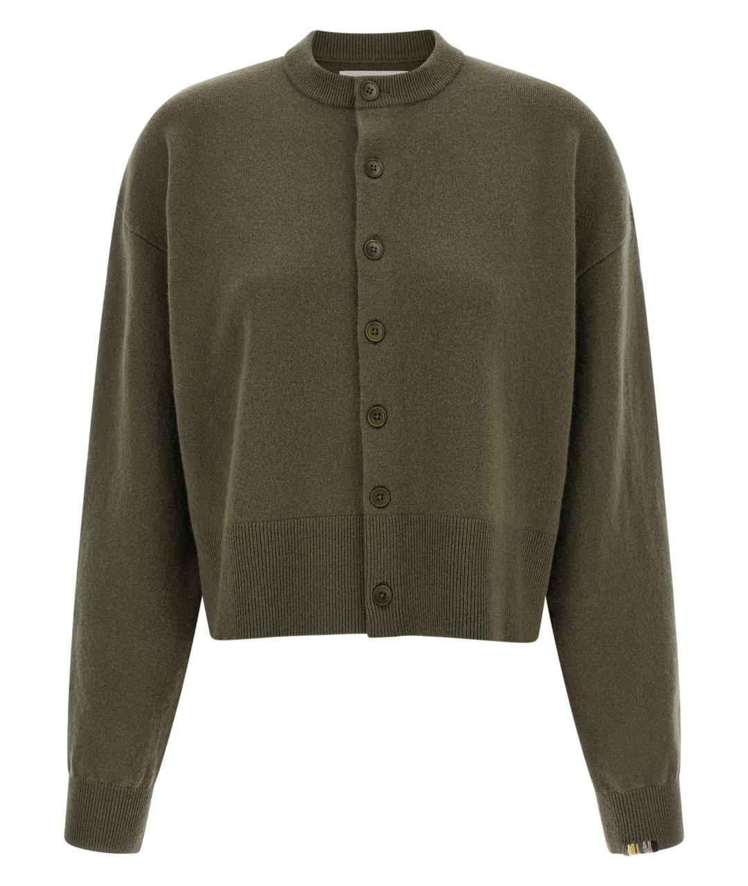 EXTREME CASHMERE Зеленый кашемировый кардиган, фото 1