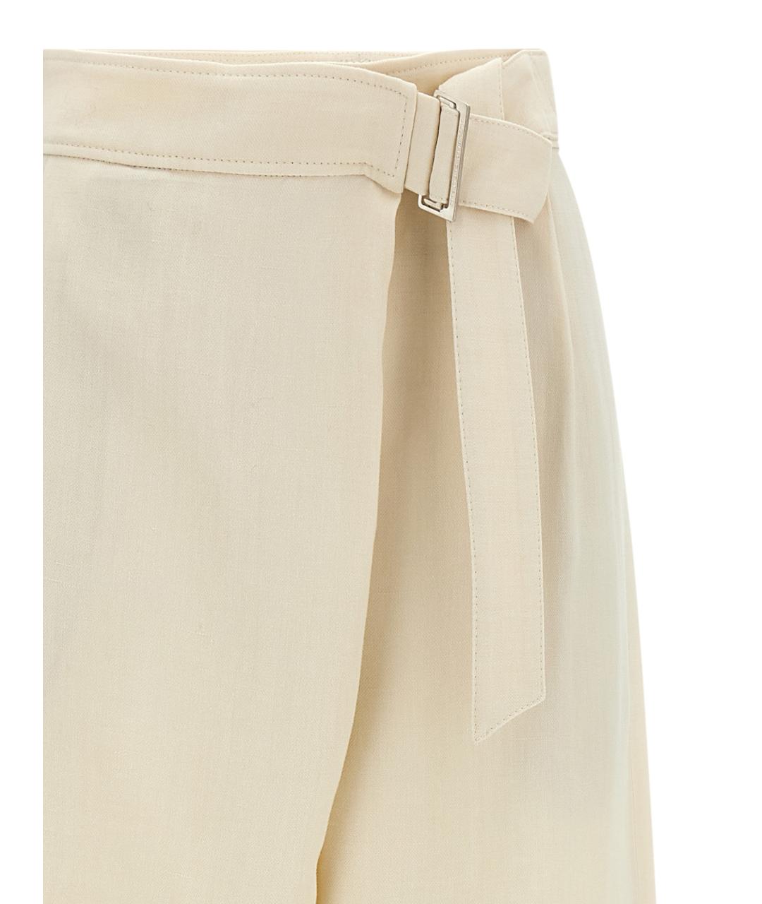 BRUNELLO CUCINELLI Бежевые льняные брюки широкие, фото 3