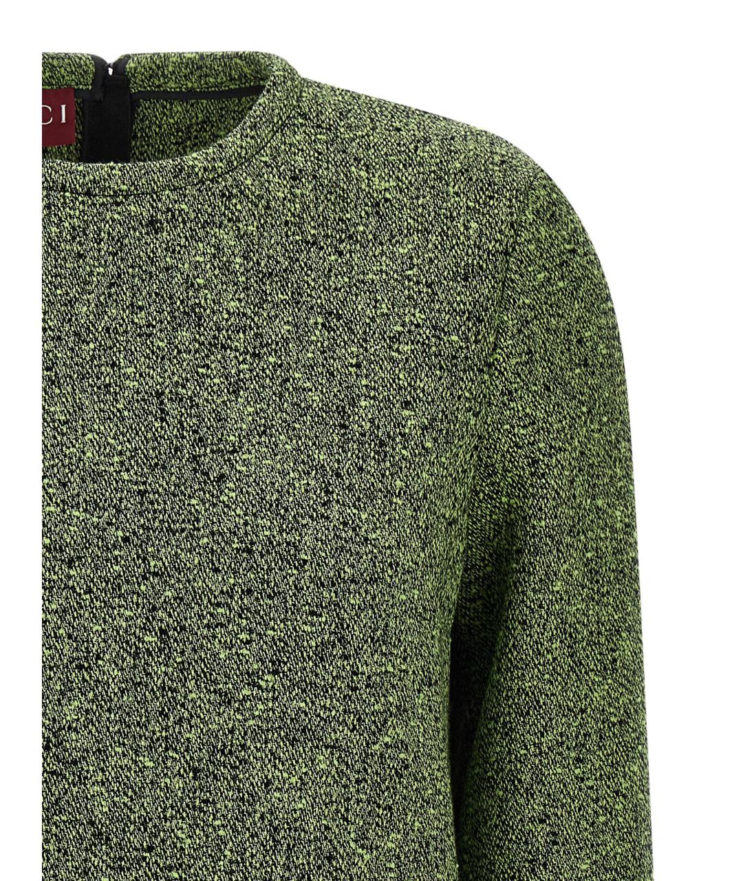 GUCCI Зеленые хлопковое повседневное платье, фото 3