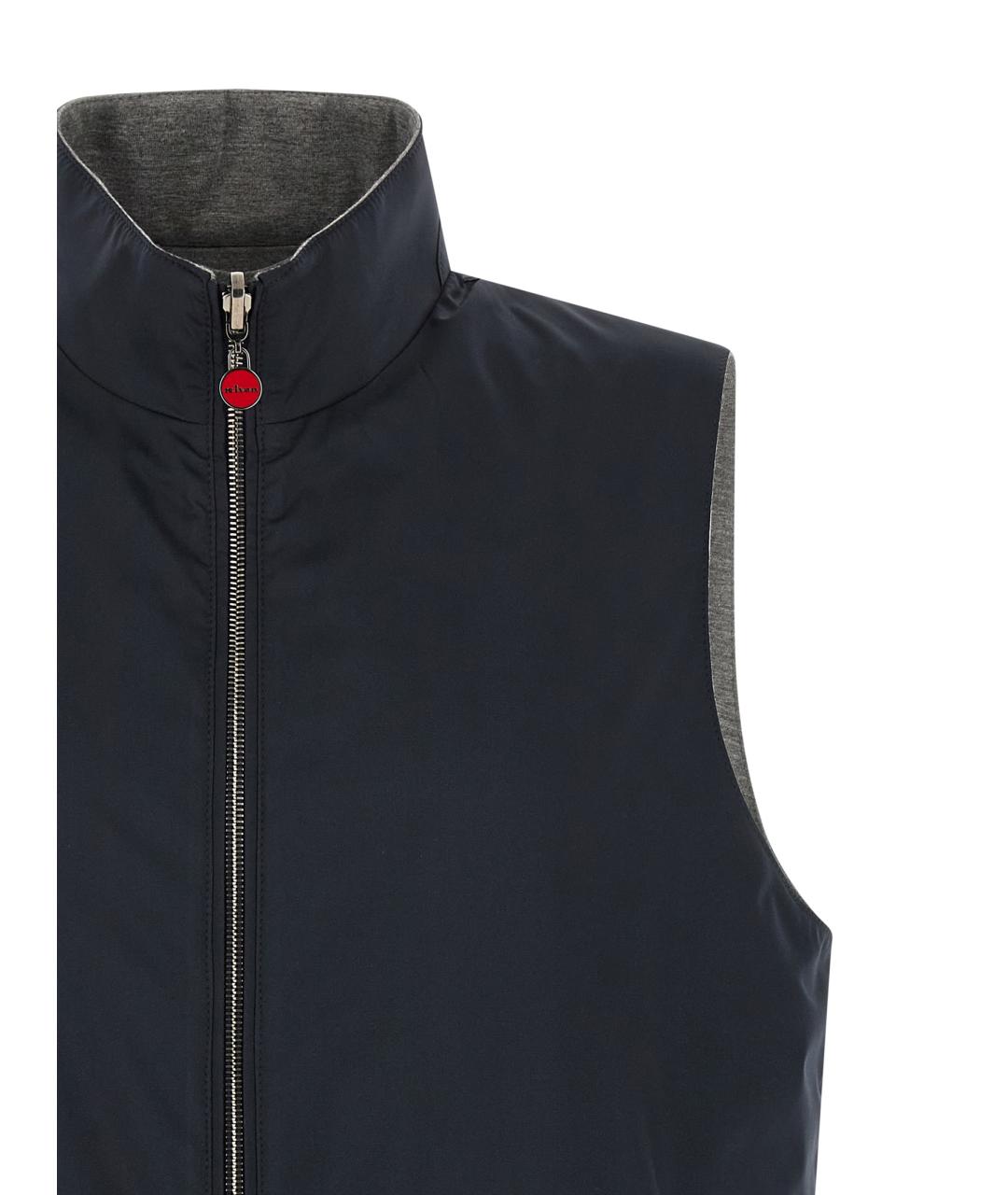 KITON Синяя хлопковая жилетка, фото 4