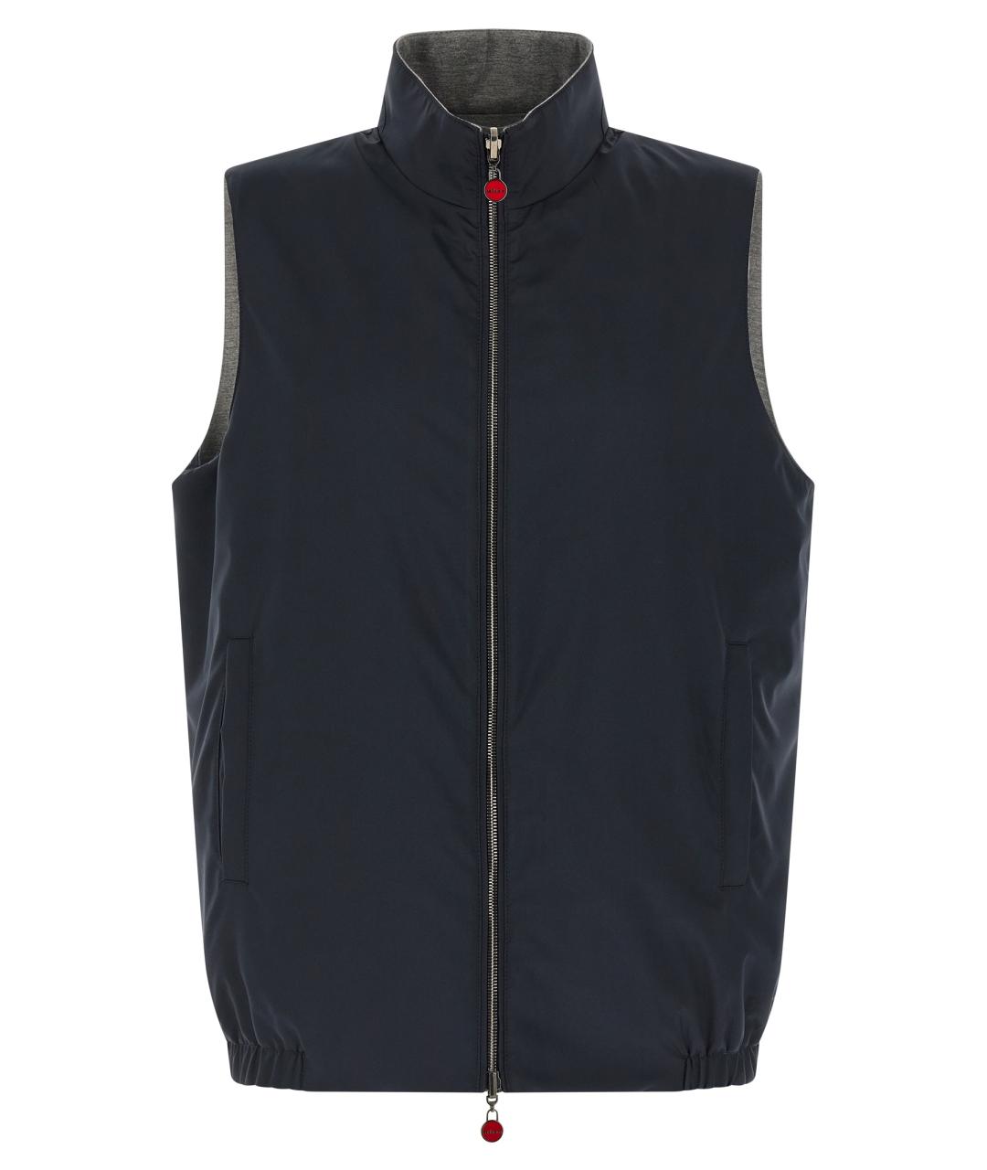 KITON Синяя хлопковая жилетка, фото 1