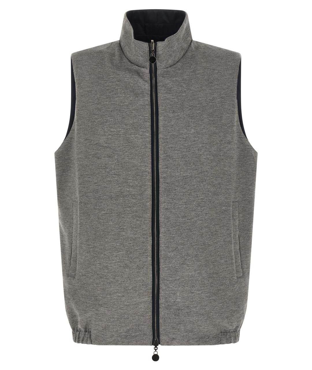 KITON Синяя хлопковая жилетка, фото 2