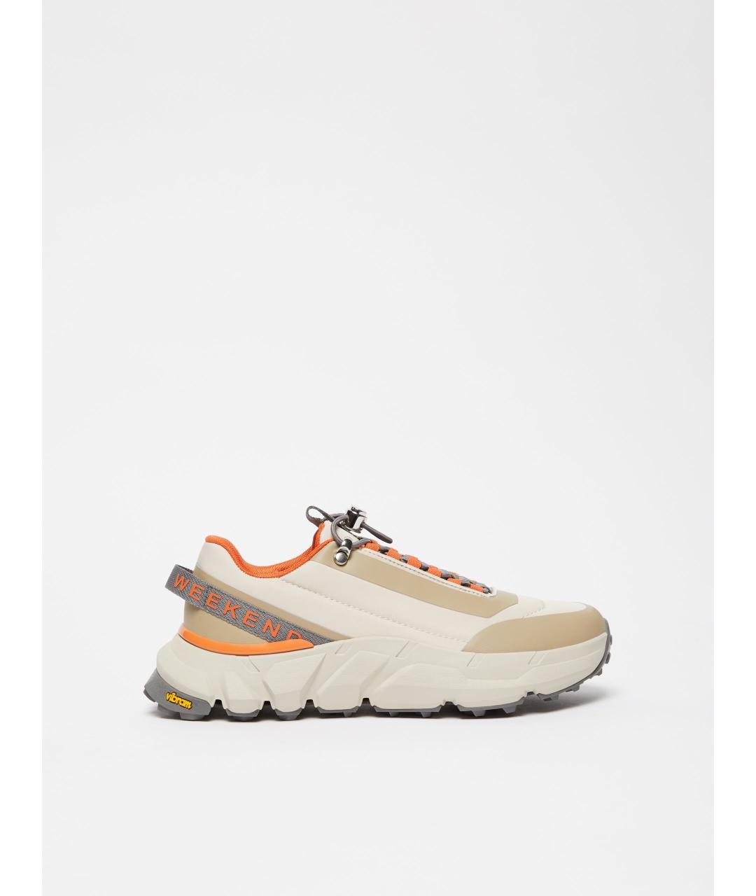 WEEKEND MAX MARA Бежевые текстильные кроссовки, фото 4