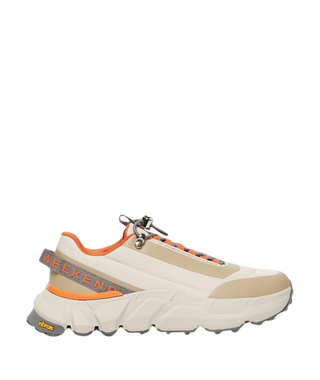 WEEKEND MAX MARA Бежевые текстильные кроссовки, фото 1